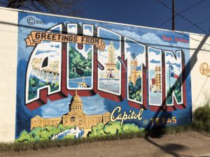 Greetings from Austin mural, S. 1st St.