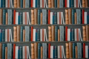 books on shelves