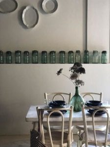 Green mason jars
