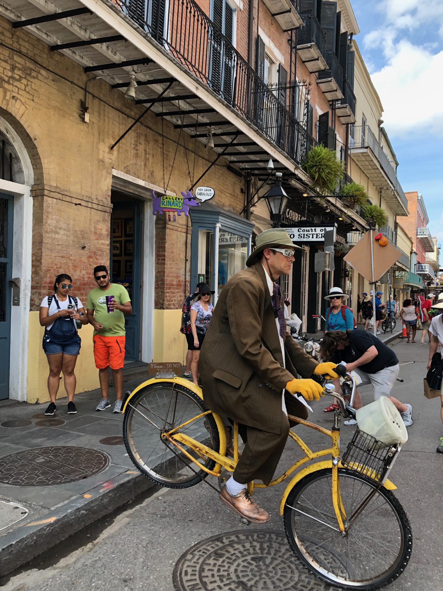 Man on bicycle, French Quarter