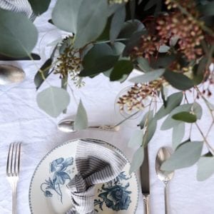 A springtime table setting