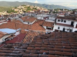 Red tile roofs in Taxco